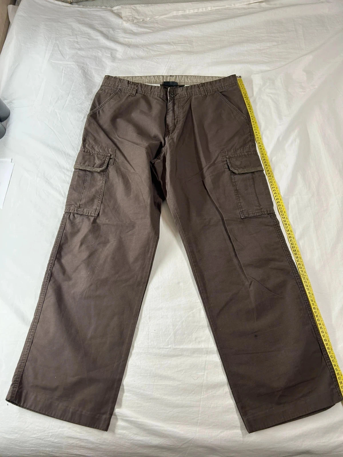 Pantalon à jambes larges marron kiabi casual